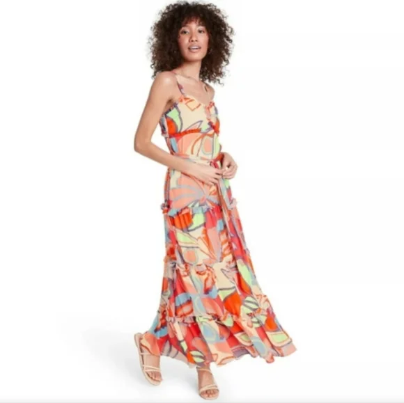 ALEXIS for Target Mixed Floral Sleeveless Tiered Ruffle Dress - Picture 2 of 15